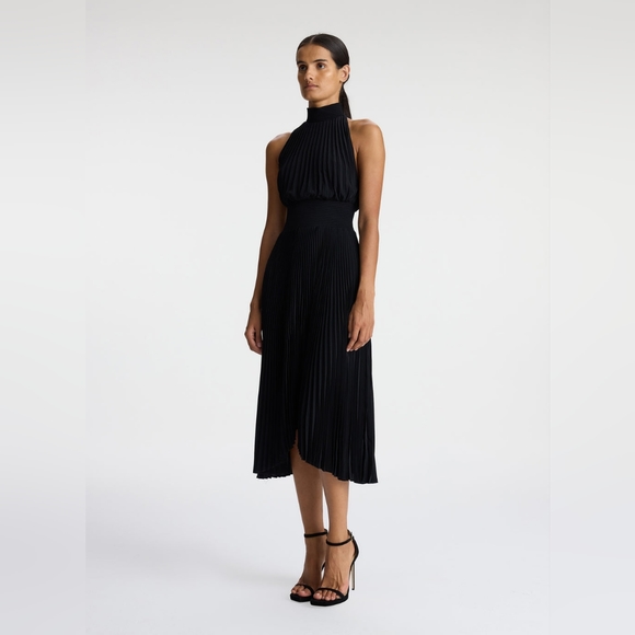 NWT A.L.C. RENZO MATTE PLEATED DRESS - Picture 8 of 12